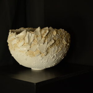 VASO SCULTURA BIANCO OVALE