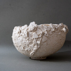 VASO SCULTURA BIANCO ROTONDO